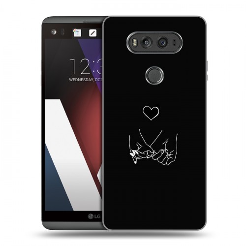 Дизайнерский пластиковый чехол для LG V20 Минимализм на черном