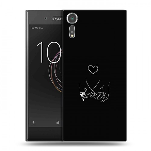 Дизайнерский пластиковый чехол для Sony Xperia XZs Минимализм на черном