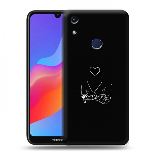 Дизайнерский пластиковый чехол для Huawei Honor 8A Минимализм на черном