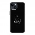 Дизайнерский пластиковый чехол для Iphone 14 Минимализм на черном