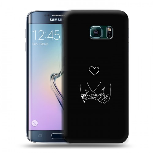 Дизайнерский силиконовый чехол для Samsung Galaxy S6 Edge Минимализм на черном