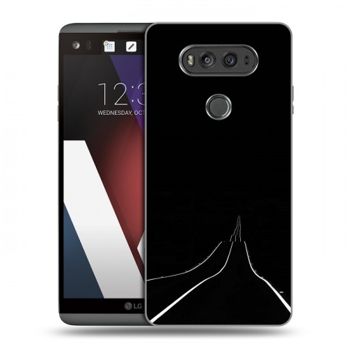 Дизайнерский пластиковый чехол для LG V20 Минимализм на черном