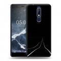 Дизайнерский пластиковый чехол для Nokia 5.1 Минимализм на черном