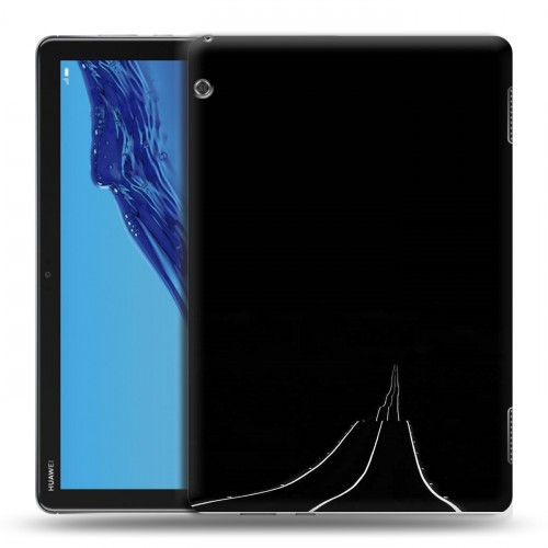 Дизайнерский силиконовый чехол для Huawei MediaPad T5 Минимализм на черном