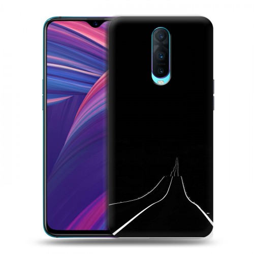 Дизайнерский пластиковый чехол для OPPO RX17 Pro Минимализм на черном