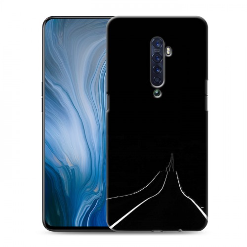 Дизайнерский пластиковый чехол для OPPO Reno2 Z Минимализм на черном