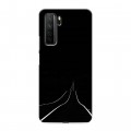 Дизайнерский силиконовый с усиленными углами чехол для Huawei Honor 30S Минимализм на черном
