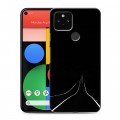 Дизайнерский пластиковый чехол для Google Pixel 5 Минимализм на черном