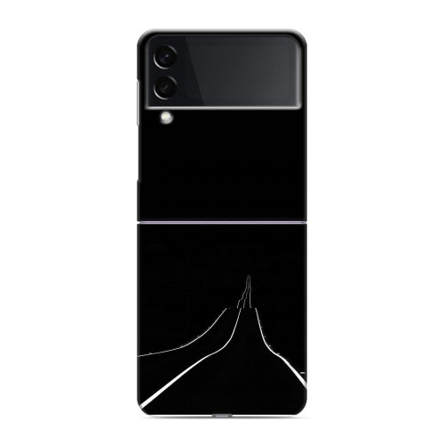 Дизайнерский пластиковый чехол для Samsung Galaxy Z Flip 3 Минимализм на черном