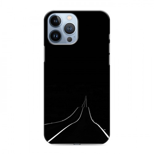 Дизайнерский силиконовый чехол для Iphone 13 Pro Max Минимализм на черном