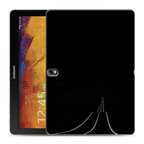 Дизайнерский силиконовый чехол для Samsung Galaxy Note 10.1 2014 editon Минимализм на черном