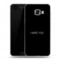 Дизайнерский пластиковый чехол для Samsung Galaxy C5 Минимализм на черном
