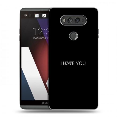 Дизайнерский пластиковый чехол для LG V20 Минимализм на черном