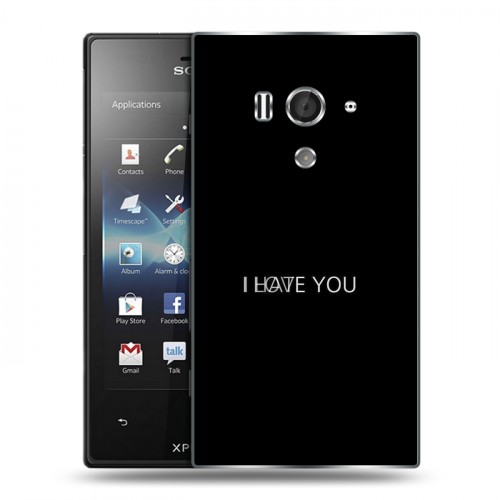 Дизайнерский пластиковый чехол для Sony Xperia acro S Минимализм на черном