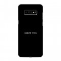 Дизайнерский пластиковый чехол для Samsung Galaxy S10 Plus Минимализм на черном