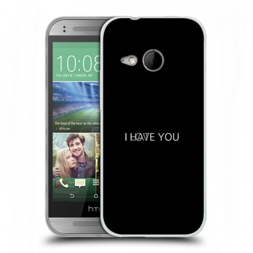 Дизайнерский пластиковый чехол для HTC One mini 2 Минимализм на черном