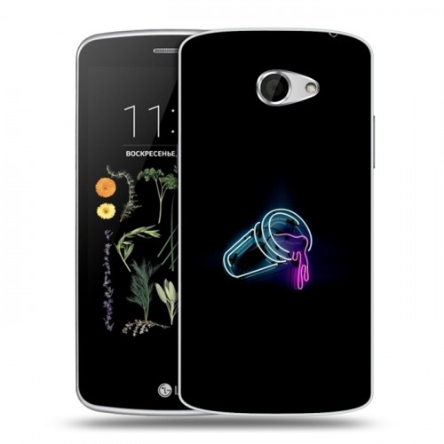 Дизайнерский силиконовый чехол для LG K5 Минимализм на черном