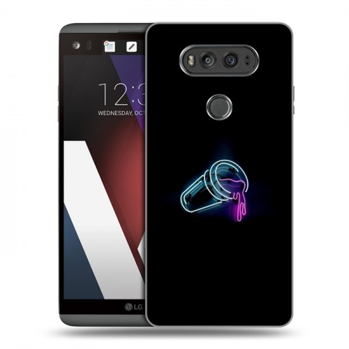 Дизайнерский пластиковый чехол для LG V20 Минимализм на черном