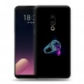 Дизайнерский пластиковый чехол для Meizu 15 Plus Минимализм на черном