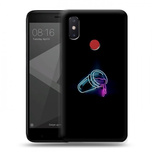 Дизайнерский пластиковый чехол для Xiaomi Mi8 SE Минимализм на черном