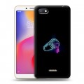 Дизайнерский пластиковый чехол для Xiaomi RedMi 6A Минимализм на черном