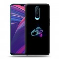 Дизайнерский пластиковый чехол для OPPO RX17 Pro Минимализм на черном