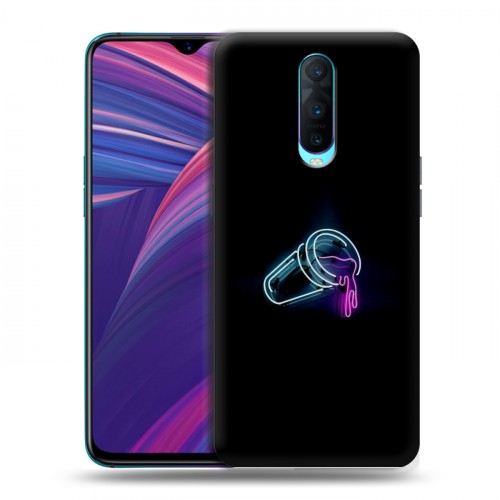 Дизайнерский пластиковый чехол для OPPO RX17 Pro Минимализм на черном