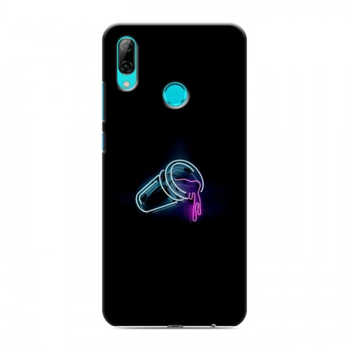 Дизайнерский пластиковый чехол для Huawei P Smart (2019) Минимализм на черном
