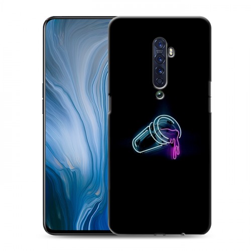 Дизайнерский пластиковый чехол для OPPO Reno2 Z Минимализм на черном