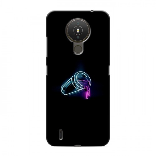 Дизайнерский силиконовый чехол для Nokia 1.4 Минимализм на черном