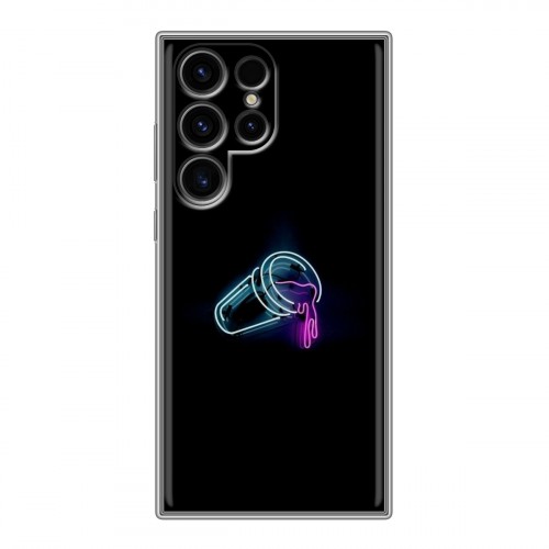 Дизайнерский пластиковый чехол для Samsung Galaxy S24 Ultra Минимализм на черном