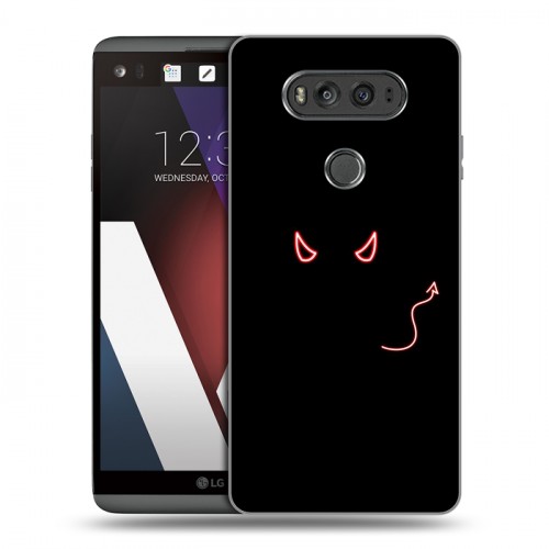 Дизайнерский пластиковый чехол для LG V20 Минимализм на черном