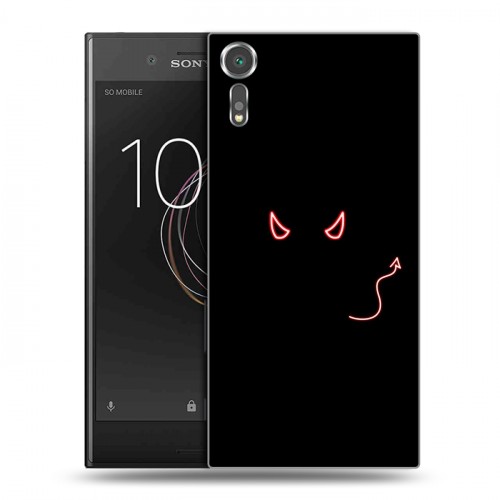 Дизайнерский пластиковый чехол для Sony Xperia XZs Минимализм на черном