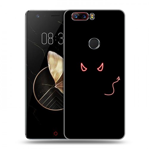 Дизайнерский пластиковый чехол для ZTE Nubia Z17 Минимализм на черном