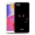 Дизайнерский пластиковый чехол для Xiaomi RedMi 6A Минимализм на черном