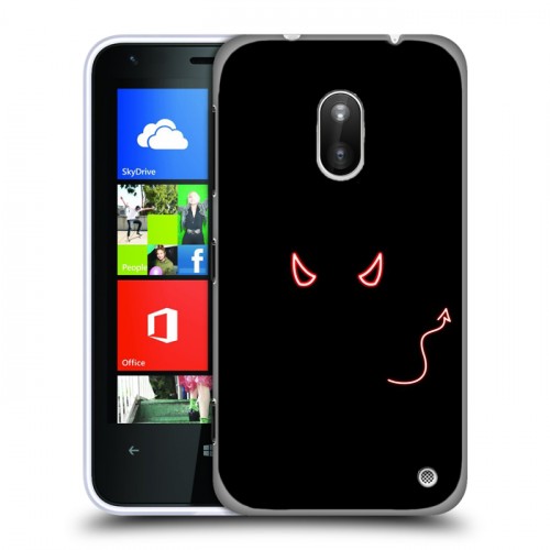 Дизайнерский пластиковый чехол для Nokia Lumia 620 Минимализм на черном