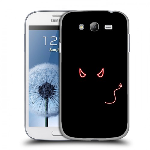 Дизайнерский пластиковый чехол для Samsung Galaxy Grand Минимализм на черном