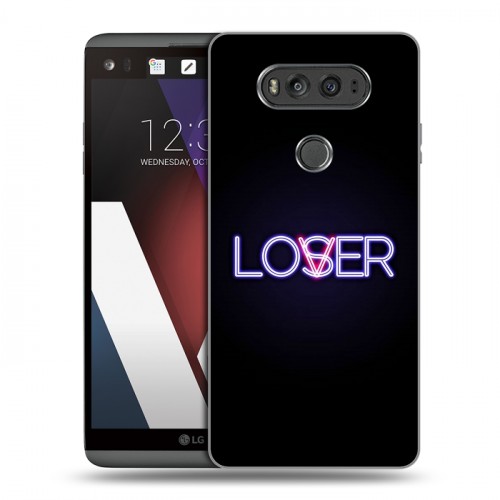 Дизайнерский пластиковый чехол для LG V20 Минимализм на черном