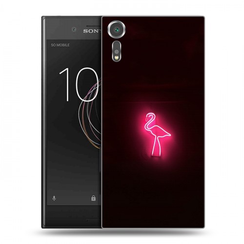 Дизайнерский пластиковый чехол для Sony Xperia XZs Минимализм на черном