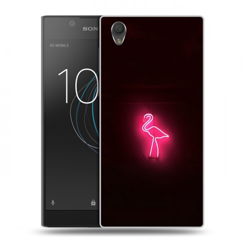 Дизайнерский пластиковый чехол для Sony Xperia L1 Минимализм на черном