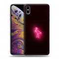 Дизайнерский силиконовый чехол для Iphone Xs Max Минимализм на черном