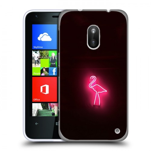 Дизайнерский пластиковый чехол для Nokia Lumia 620 Минимализм на черном