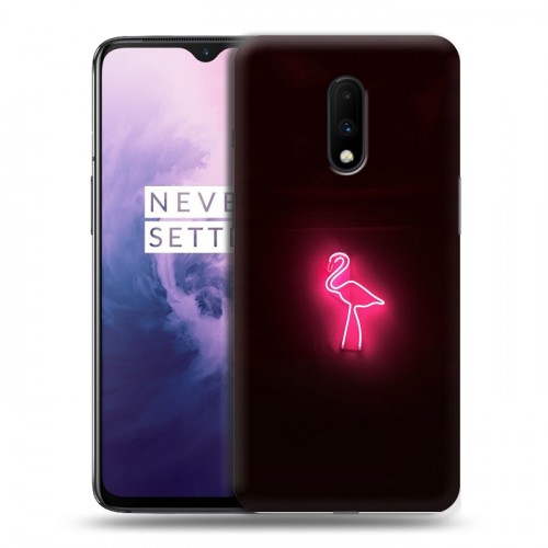 Дизайнерский пластиковый чехол для OnePlus 7 Минимализм на черном