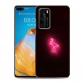 Дизайнерский пластиковый чехол для Huawei P40 Минимализм на черном