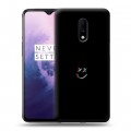 Дизайнерский пластиковый чехол для OnePlus 7 Минимализм на черном