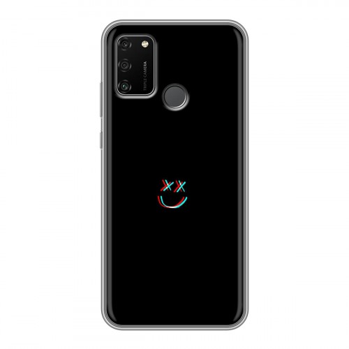 Дизайнерский силиконовый чехол для Huawei Honor 9A Минимализм на черном