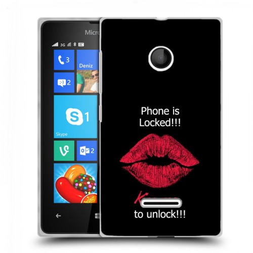 Дизайнерский пластиковый чехол для Microsoft Lumia 435 Минимализм на черном