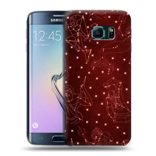 Дизайнерский пластиковый чехол для Samsung Galaxy S6 Edge Созвездия