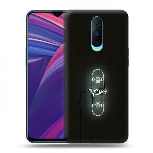 Дизайнерский пластиковый чехол для OPPO RX17 Pro Минимализм на черном