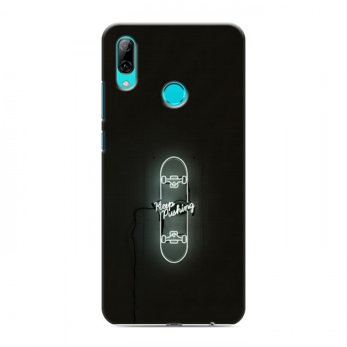 Дизайнерский пластиковый чехол для Huawei P Smart (2019) Минимализм на черном
